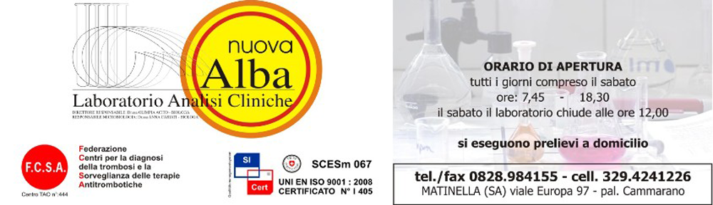 Laboratorio analisi cliniche Nuova Alba Matinella(Salerno)